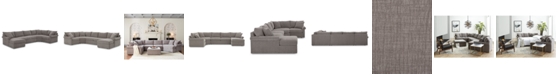 Furniture Wedport 4-Pc. Fabric Modular Chaise Sectional Sofa with Wedge Corner Piece, Created for Macy's